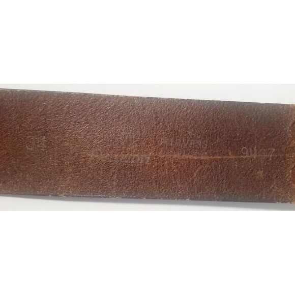 VTG Salvatori Belt 34 Men's Harness Cowhide 9437 Distress Brown Leather Woven - Picture 13 of 14